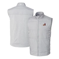 Men's Cutter & Buck Arizona State Sun Devils Vault Stealth Hybrid Quilted Full-Zip Windbreaker Vest