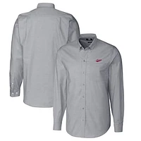 Men's Cutter & Buck Charcoal New Mexico State Aggies Vault Stretch Oxford Long Sleeve Button-Down Shirt