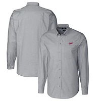 Men's Cutter & Buck Charcoal New Mexico State Aggies Vault Stretch Oxford Long Sleeve Button-Down Shirt