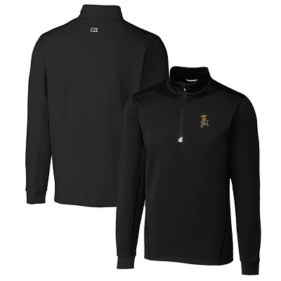 Men's Cutter & Buck Wichita State Shockers Traverse Stretch Quarter Zip-Pullover Top