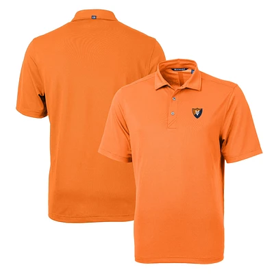 Men's Cutter & Buck Orange Illinois Fighting Illini Team Logo Virtue Eco Pique Recycled Polo