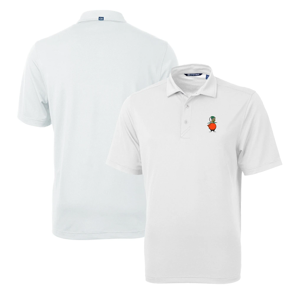 Men's Cutter & Buck White UCF Knights Team Logo Virtue Eco Pique Recycled Polo