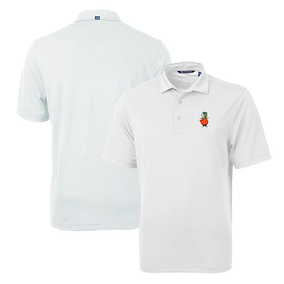 Men's Cutter & Buck White UCF Knights Team Logo Virtue Eco Pique Recycled Polo