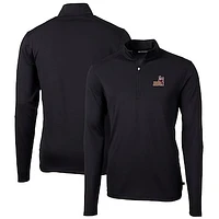 Men's Cutter & Buck Arizona State Sun Devils Virtue Eco Pique Recycled Quarter-Zip Pullover Top