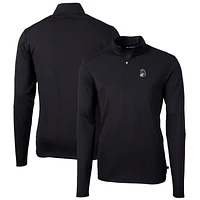 Men's Cutter & Buck Michigan State Spartans Virtue Eco Pique Recycled Quarter-Zip Pullover Top