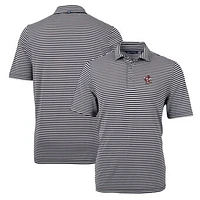 Men's Cutter & Buck Louisville Cardinals Throwback Logo Virtue Eco Pique Stripe Recycled Polo