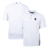 Men's Cutter & Buck White Delaware Fightin' Blue Hens Virtue Eco Pique Tile Recycled Polo