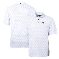 Men's Cutter & Buck White ECU Pirates Virtue Eco Pique Tile Recycled Polo
