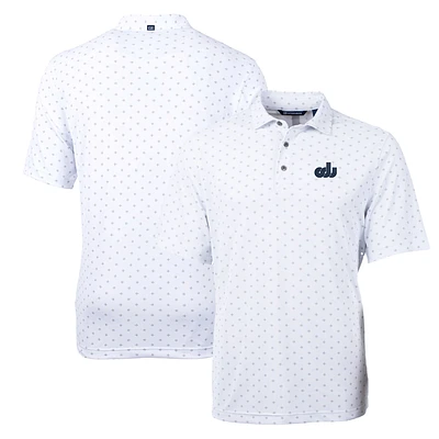 Men's Cutter & Buck White Old Dominion Monarchs Virtue Eco Pique Tile Recycled Polo
