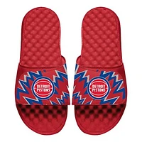 Youth ISlide Red Detroit Pistons High Energy Slide Sandals