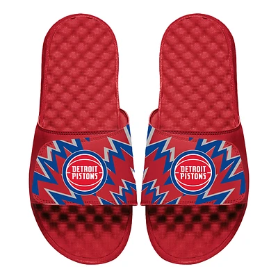 Youth ISlide Red Detroit Pistons High Energy Slide Sandals