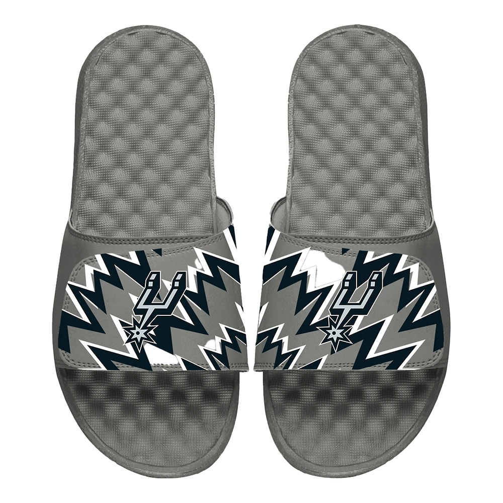 Youth ISlide Gray San Antonio Spurs High Energy Slide Sandals