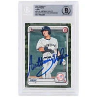 Anthony Volpe New York Yankees Autographed 2020 Bowman Prospects Camo #BP-139 Beckett Fanatics Witnessed Authenticated Card