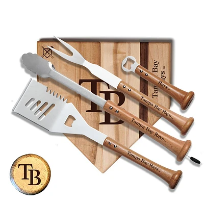 Baseball BBQ Tampa Bay Rays 17'' Grand Slam Combo Set