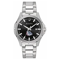 Men's Bulova Black Gonzaga Bulldogs Stainless Steel Classic Sport Watch