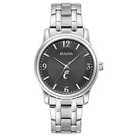 Men's Bulova Black Cincinnati Bearcats Stainless Steel Corporate Collection Watch