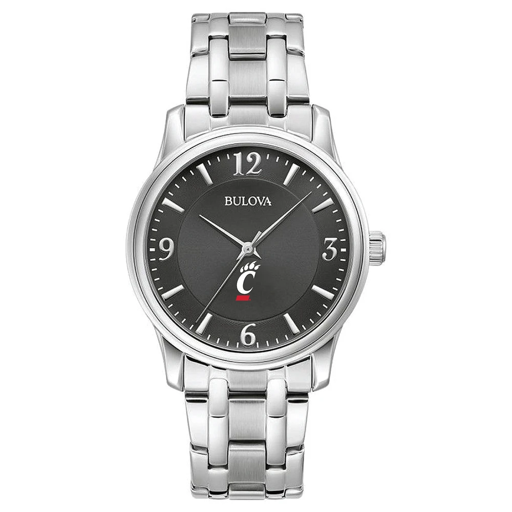 Men's Bulova Black Cincinnati Bearcats Stainless Steel Corporate Collection Watch