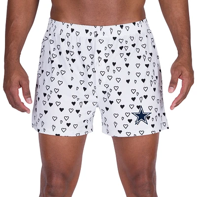 Men's Concepts Sport White Dallas Cowboys Epiphany Allover Print Boxer Shorts