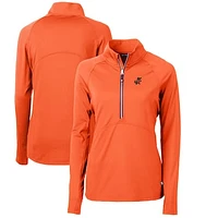 Women's Cutter & Buck Florida Gators Adapt Eco Knit Stretch Recycled Half-Zip Pullover Top