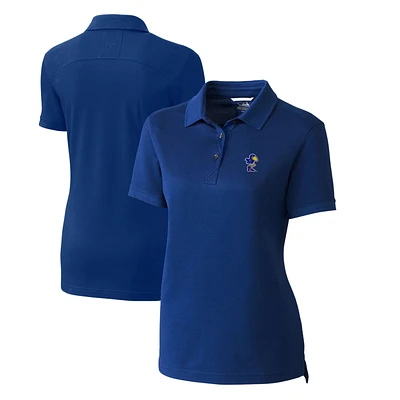 Women's Cutter & Buck Royal Kansas Jayhawks Advantage Tri-Blend Pique Polo