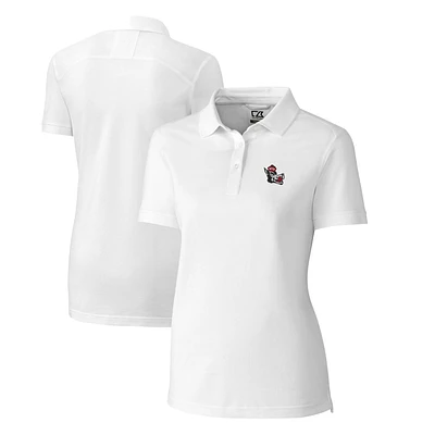 Women's Cutter & Buck White NC State Wolfpack Advantage Tri-Blend Pique Polo