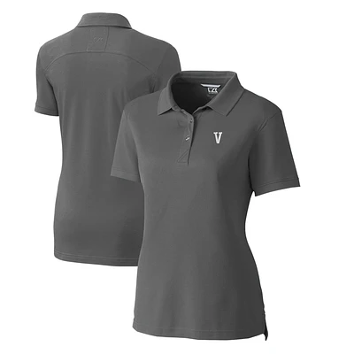 Women's Cutter & Buck Steel Villanova Wildcats Advantage Tri-Blend Pique Polo