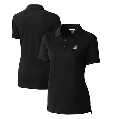 Women's Cutter & Buck Black Portland State Vikings Advantage Tri-Blend Pique Polo