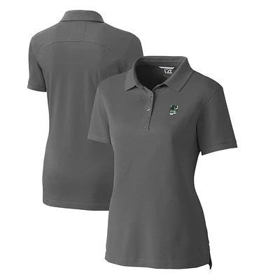 Women's Cutter & Buck Steel Portland State Vikings Advantage Tri-Blend Pique Polo