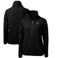 Women's Cutter & Buck Black Cincinnati Bearcats Cascade Eco Sherpa Fleece Half-Zip Pullover Jacket