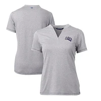 Women's Cutter & Buck Heather Gray Stephen F Austin Lumberjacks Forge Stretch Blade V-Neck Top