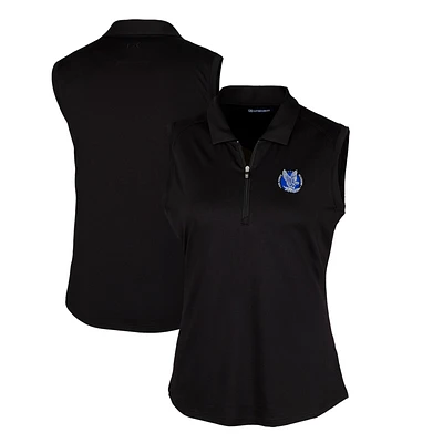 Women's Cutter & Buck Black Air Force Falcons Forge Stretch Sleeveless Polo
