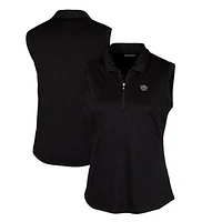 Women's Cutter & Buck Black Cincinnati Bearcats Forge Stretch Sleeveless Polo