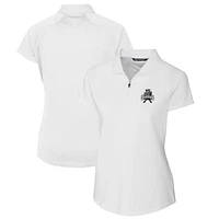 Women's Cutter & Buck White Utah State Aggies Forge Stretch Polo
