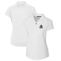 Women's Cutter & Buck White Utah State Aggies Forge Stretch Polo