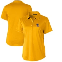 Women's Cutter & Buck Gold Delaware Fightin' Blue Hens Vault Prospect Textured Stretch Polo