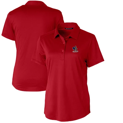 Women's Cutter & Buck Red Delaware Fightin' Blue Hens Vault Prospect Textured Stretch Polo