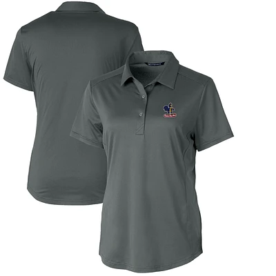 Women's Cutter & Buck Steel Delaware Fightin' Blue Hens Vault Prospect Textured Stretch Polo
