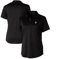 Women's Cutter & Buck Black Virginia Tech Hokies Vault Prospect Textured Stretch Polo