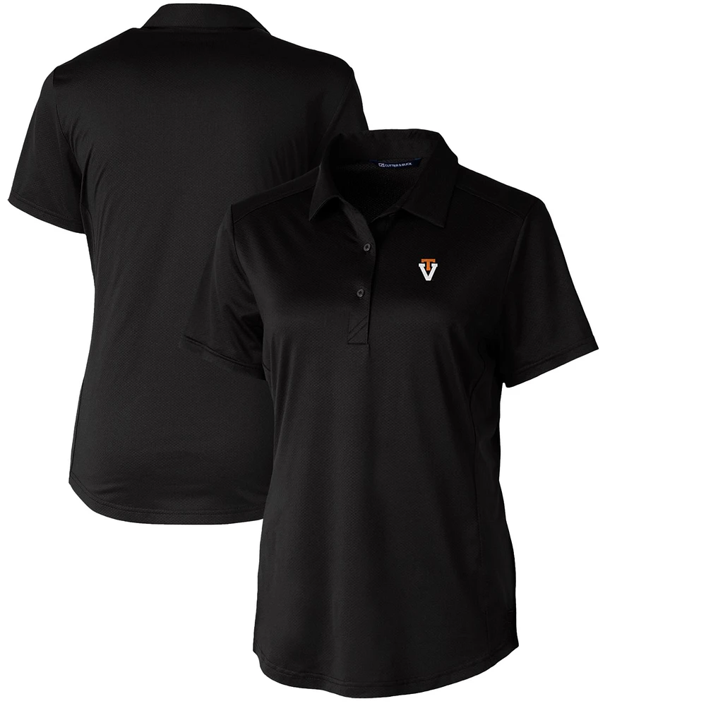 Women's Cutter & Buck Black Virginia Tech Hokies Vault Prospect Textured Stretch Polo
