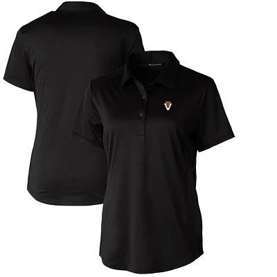 Women's Cutter & Buck Black Virginia Tech Hokies Vault Prospect Textured Stretch Polo
