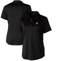 Women's Cutter & Buck Black Virginia Tech Hokies Vault Prospect Textured Stretch Polo