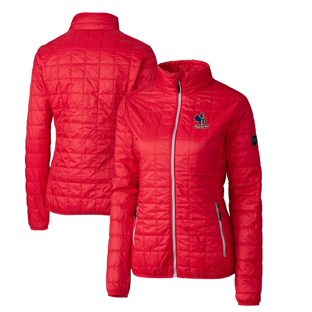 Women's Cutter & Buck Delaware Fightin' Blue Hens Vault Rainier PrimaLoft Eco Insulated Full-Zip Puffer Jacket
