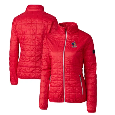Women's Cutter & Buck Delaware Fightin' Blue Hens Vault Rainier PrimaLoft Eco Insulated Full-Zip Puffer Jacket