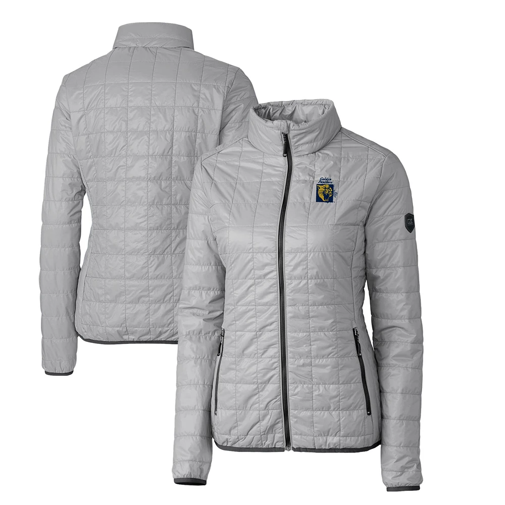 Women's Cutter & Buck Gray FIU Panthers Vault Rainier PrimaLoft Eco Insulated Full-Zip Puffer Jacket