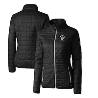 Women's Cutter & Buck Black Mississippi State Bulldogs Vault Rainier PrimaLoft Eco Insulated Full-Zip Puffer Jacket