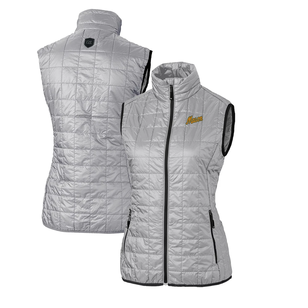 Women's Cutter & Buck George Mason Patriots Vault Rainier PrimaLoft Eco Full-Zip Puffer Vest