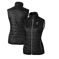 Women's Cutter & Buck Grambling Tigers Vault Rainier PrimaLoft Eco Full-Zip Puffer Vest