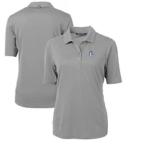 Women's Cutter & Buck Gray Fresno State Bulldogs Team Virtue Eco Pique Recycled Polo