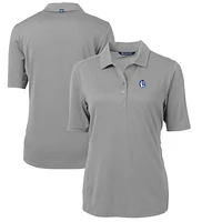 Women's Cutter & Buck Gray Fresno State Bulldogs Team Virtue Eco Pique Recycled Polo