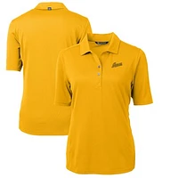 Women's Cutter & Buck Gold George Mason Patriots Team Virtue Eco Pique Recycled Polo